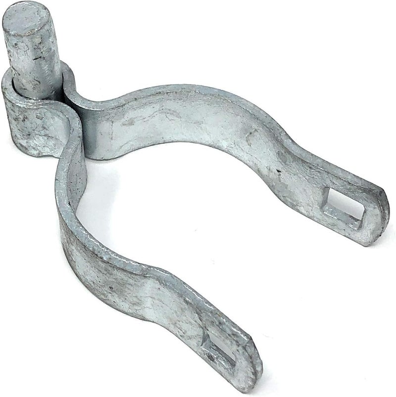 Ozark Fence - Chain Link Gate Post Hinge - Heavy Duty Pressed Steel - Includes Carriage Bolts & Nuts (Galvanized Steel, 2-7/8"") - Image 4